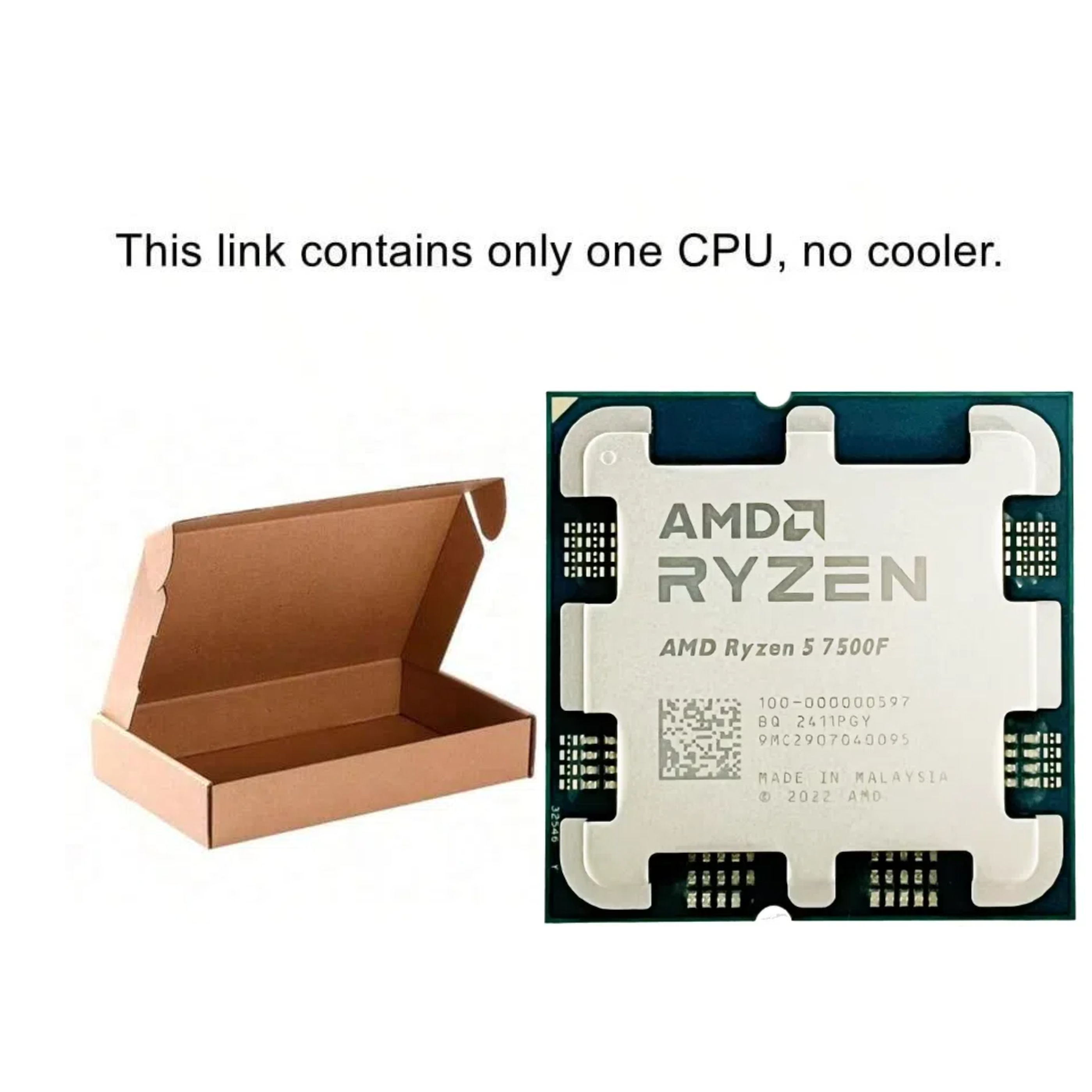 AMD Ryzen 5 R5 7500F 3.7GHz 6-Core 12-Thread CPU LGA AM5