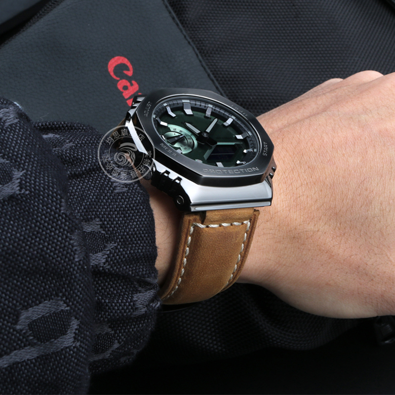 ヴィンテージモディファイド牛革時計バンド,つや消し牛革ブレスレット