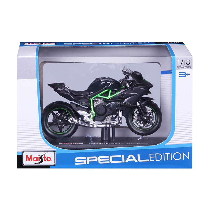 Maisto 1:18 Kawasaki Ninja ZX-12R Genuine Alloy Motorcycle Model