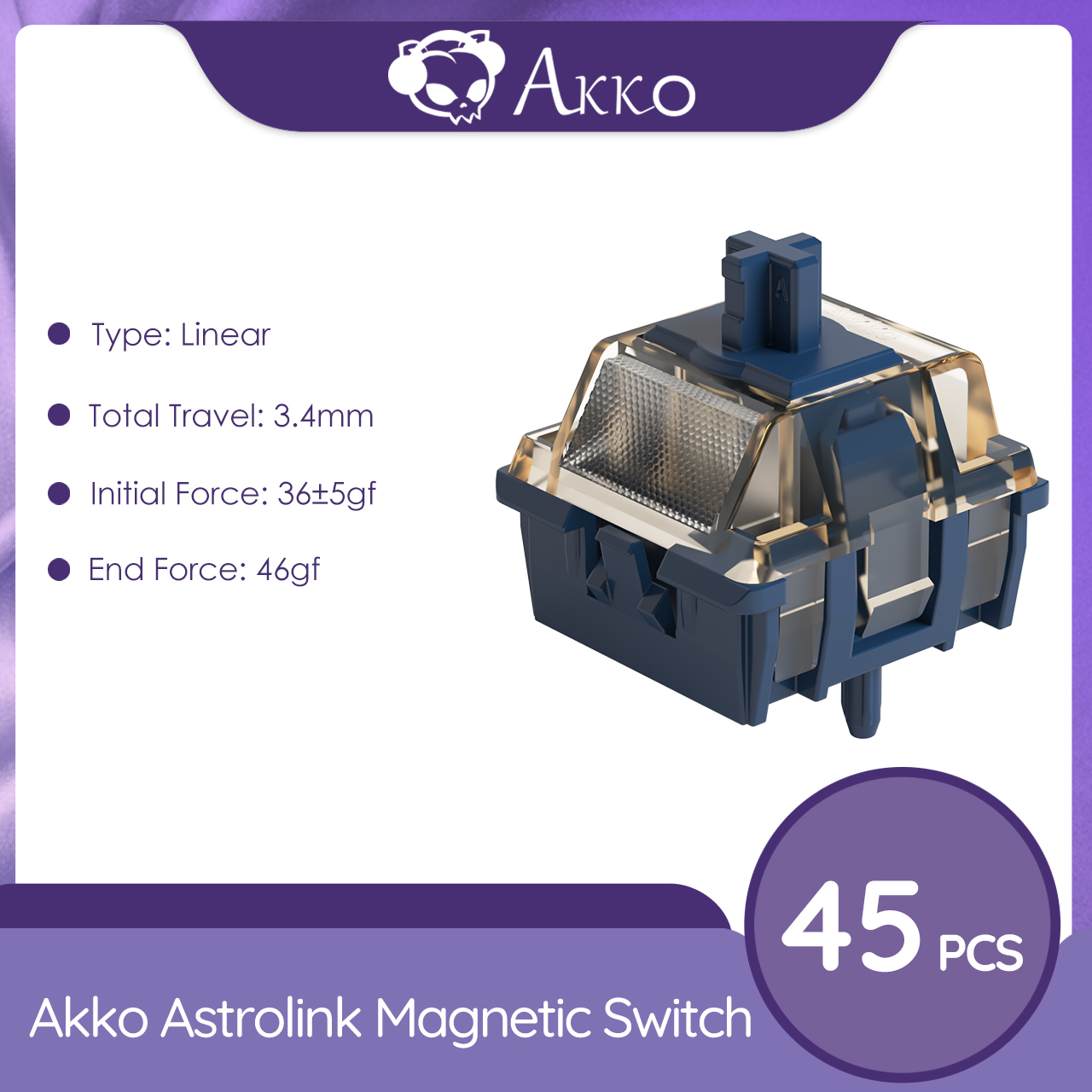 Akko Astrolink Magnetic Switch High Precision 36gf Linear Switch