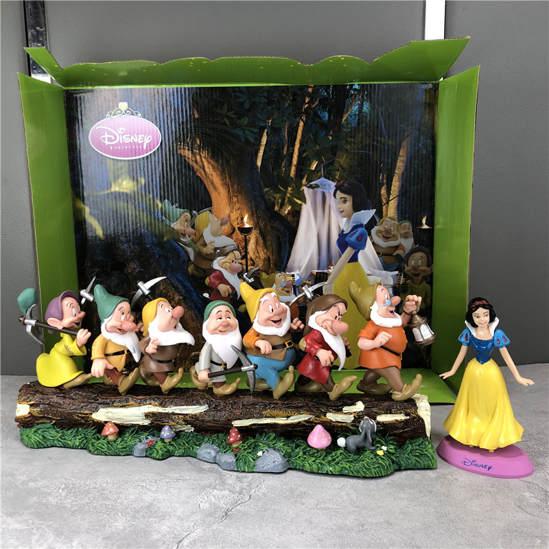 新しいディズニーアクションフィギュア白雪姫と七人の小人おもちゃ人形