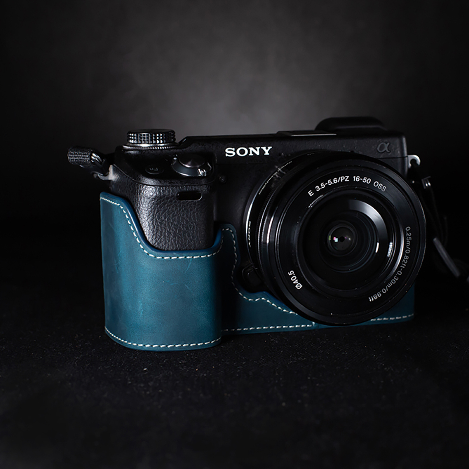 手作り本革保護ハーフケースソニー NEX-6/7 カバーヴィンテージ保護