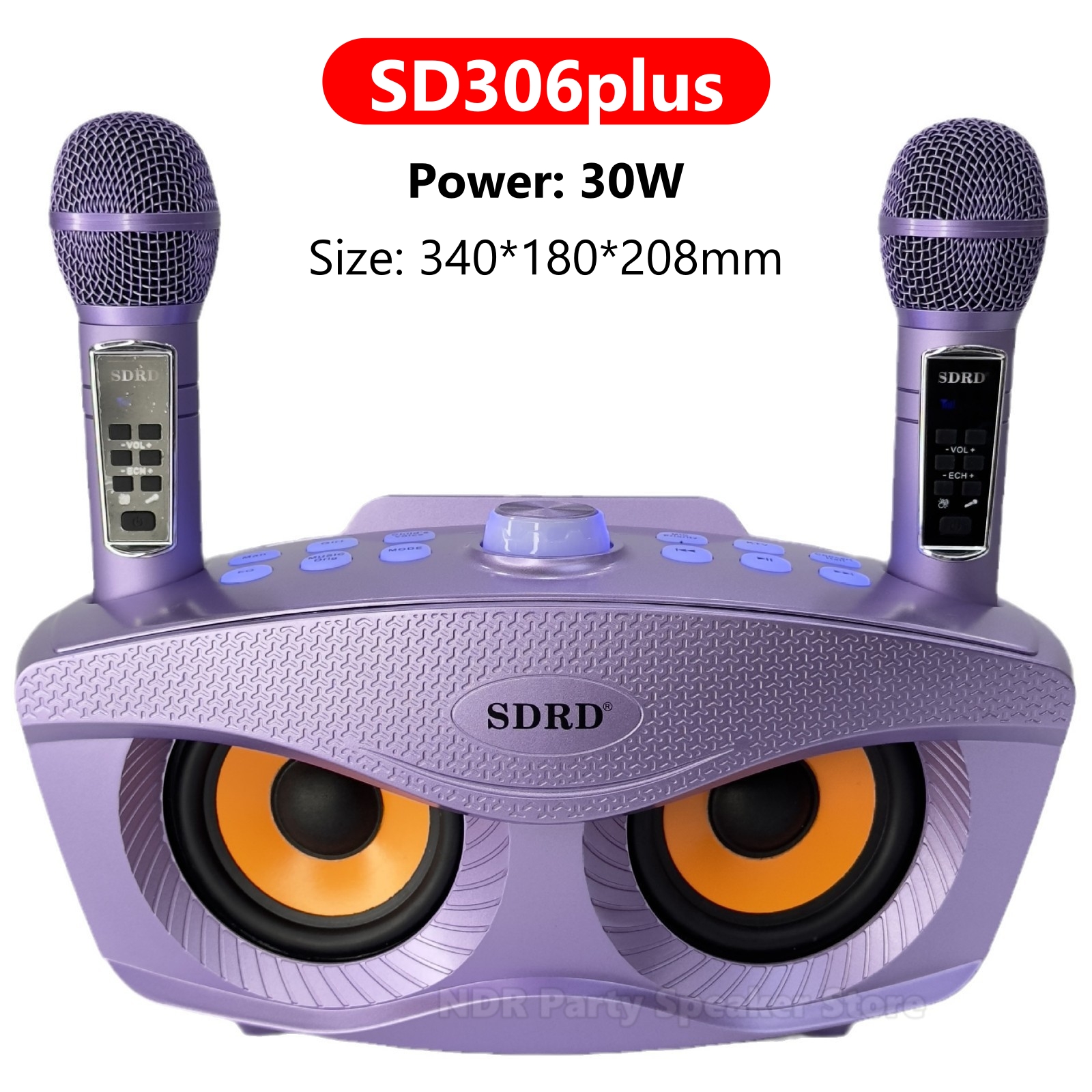 ポータブルワイヤレスカラオケスピーカー,SD306 plus,KTVファミリー,高