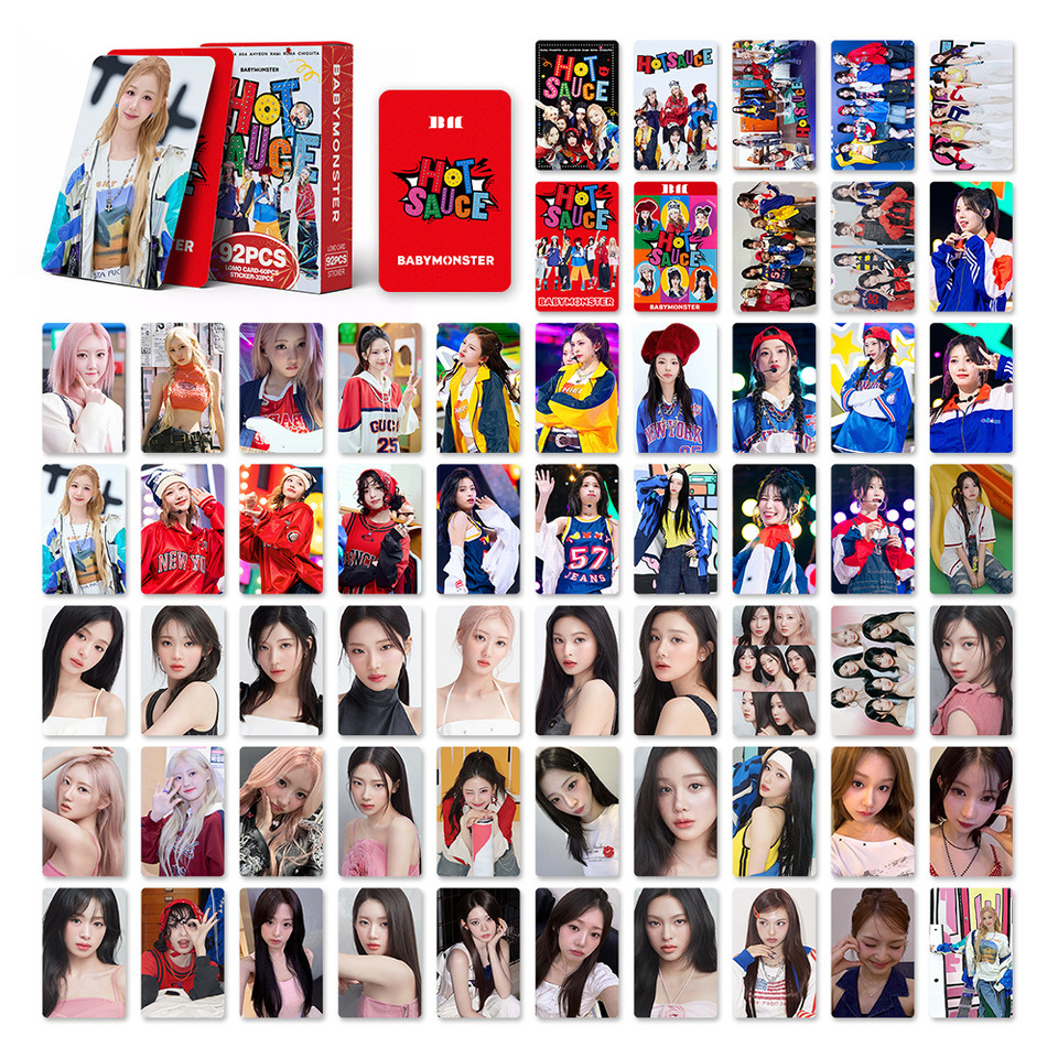 92Pcs/Set Idol BABYMONSTER New Album HOT SAUCE Lomo Cards CHIQUITA