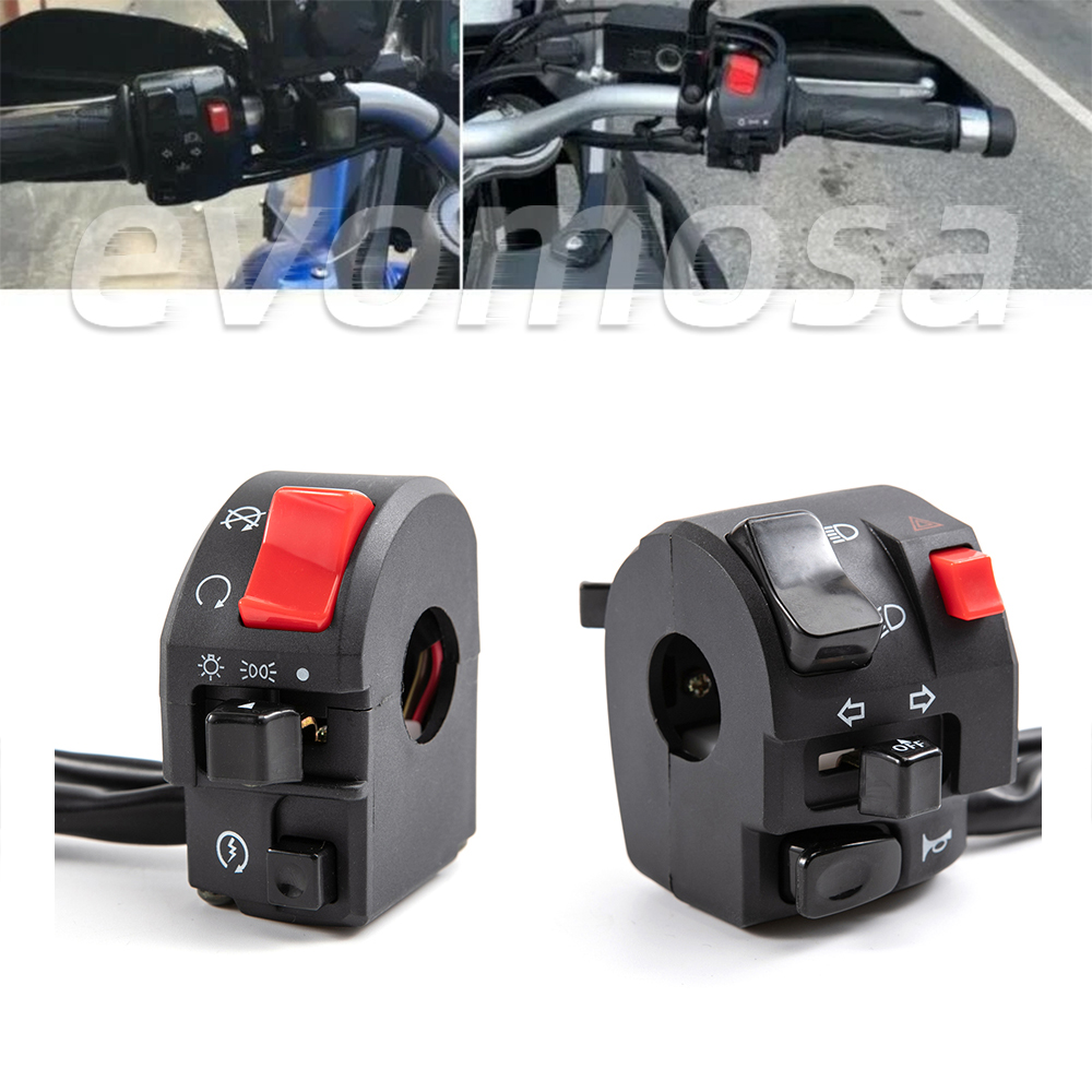 2X Motorcycle Controller Switch for Handlebar Horn Button Turn