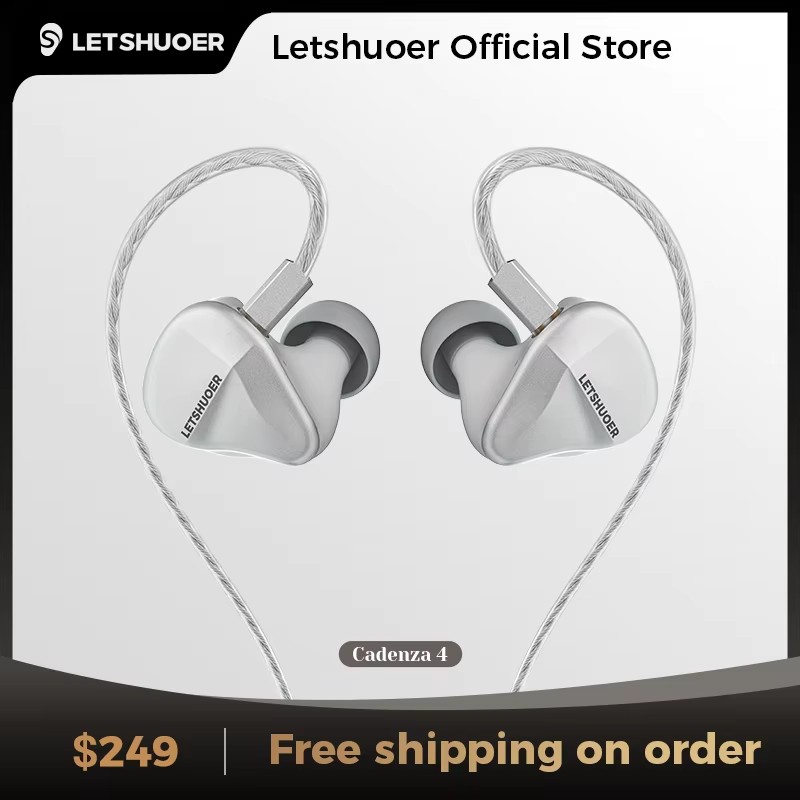 有線イヤホンLETSHUOER-Cadenza4,iem,Hifi,ハイファイモニタリング