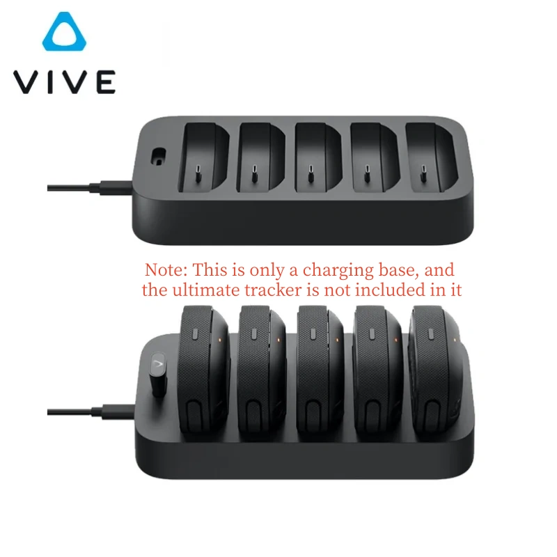 HTC Vive Ultimate Tracker、ドングル、充電ベース—VR用全身追跡