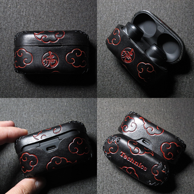 Technics Ear az80用本革ケース,本物の革,カスタムメイド,手作り,リア