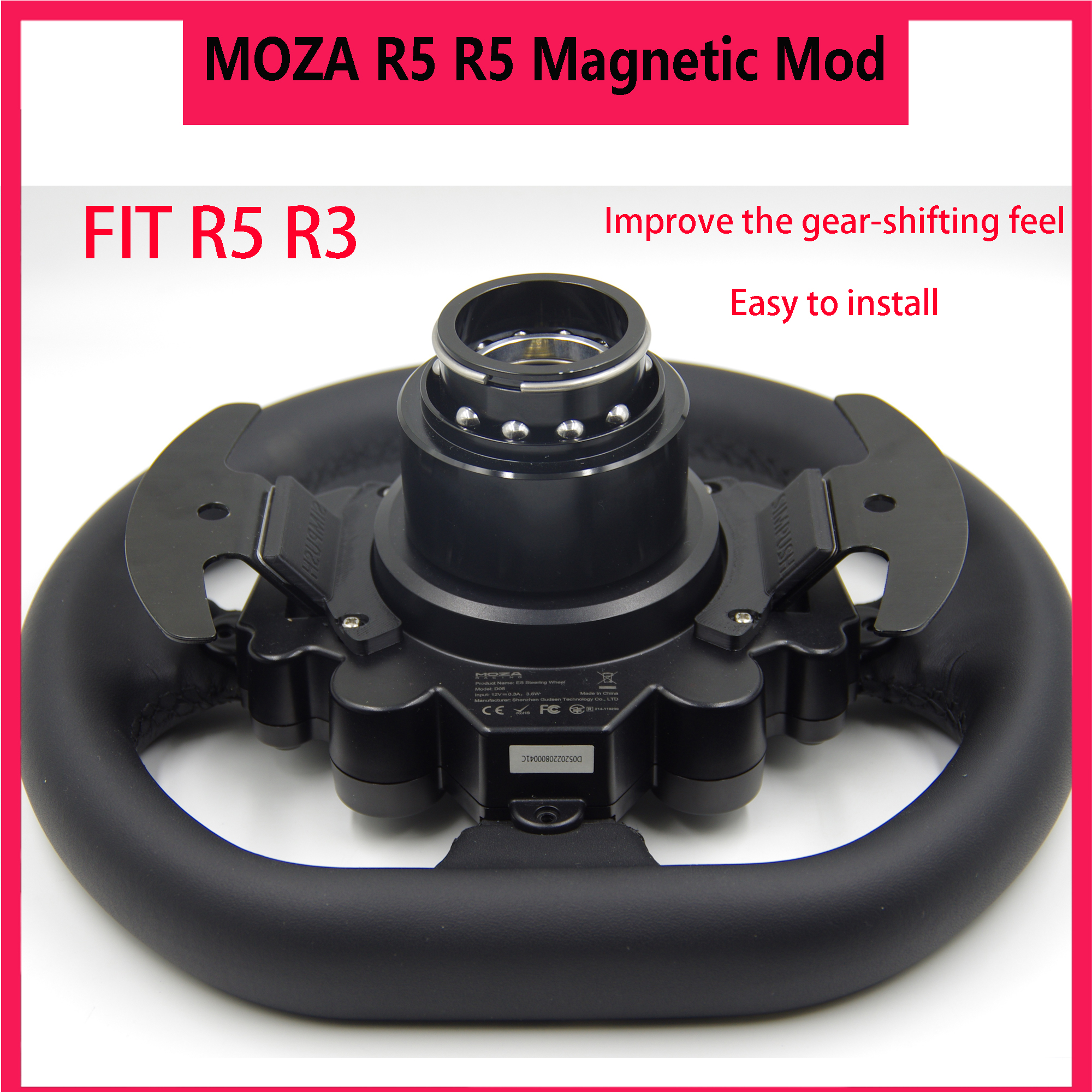 SIMPUSH Magnetic paddle shifter mod Modification for MOZA R5 R3 ES