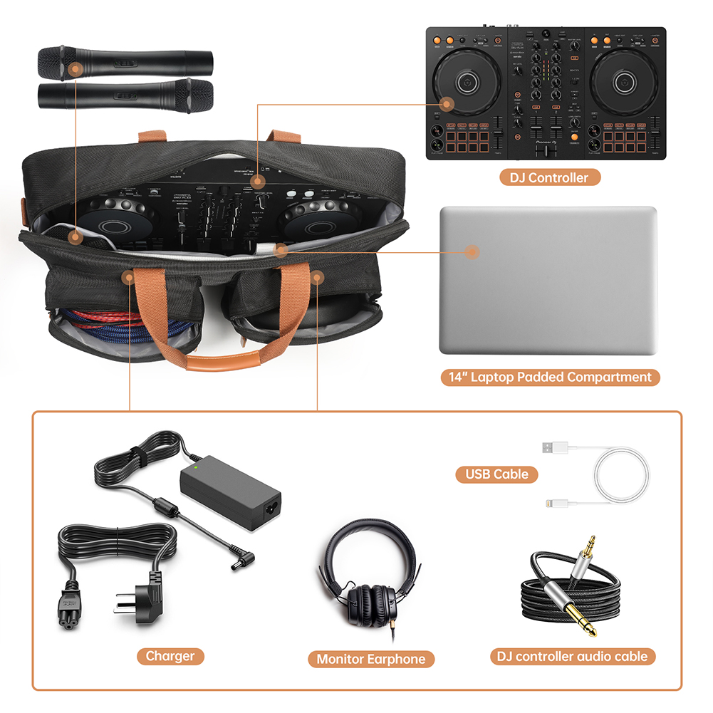 Portable DJ Disc Player Carrying Case Travel Protective Storage