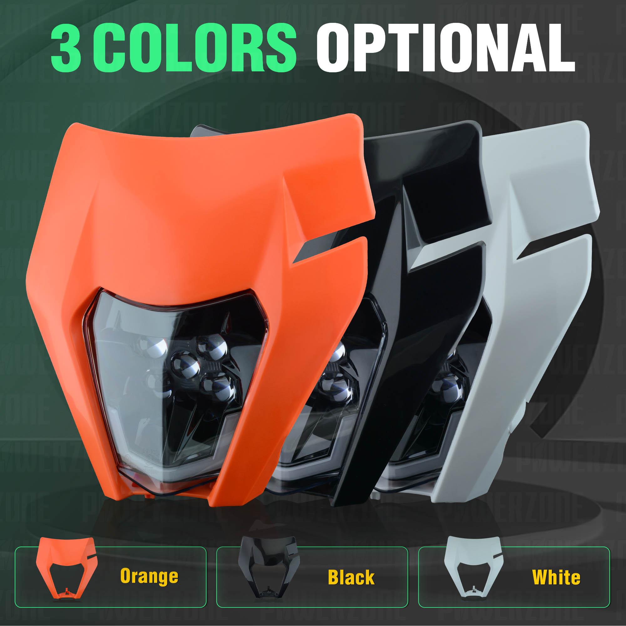 PowerZone オートバイ LED ヘッドライトヘッドランプヘッドライト