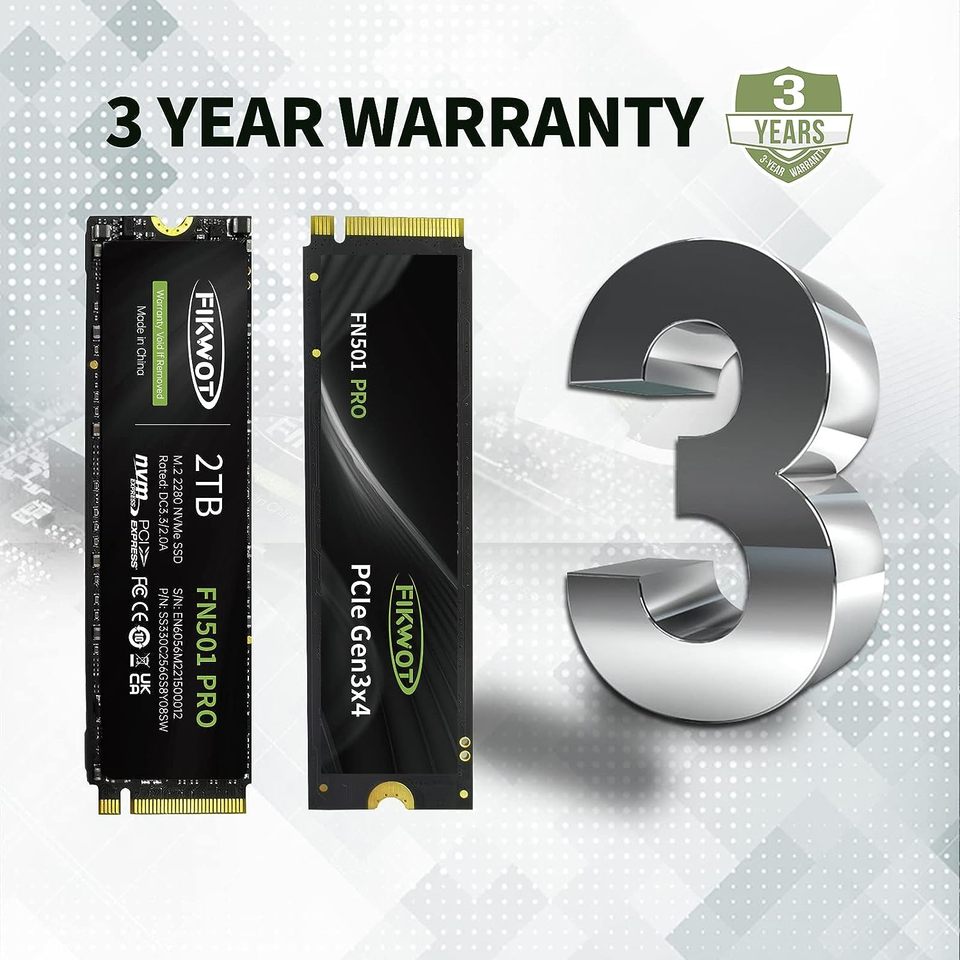 Fikwot FN501 Pro SSD PCIe 3.0x4 256GB 512GB 1TB 2TB M.2 NVMe