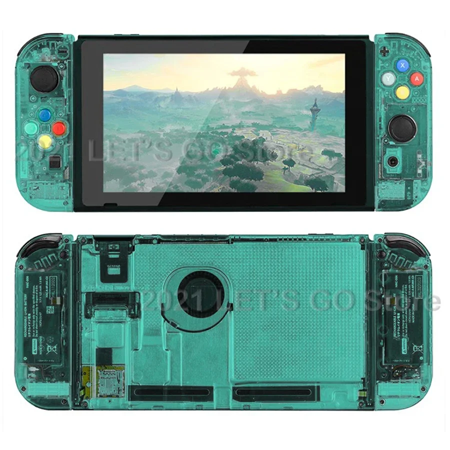 新しい Nintend スイッチ DIY 交換用ハウジングシェル透明ケースセット