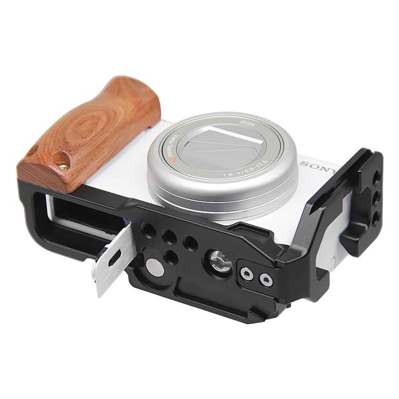 for ZV1/ZV1II /ZV1F Camera Vlog Rig L-Shape Wooden Grip with Cold