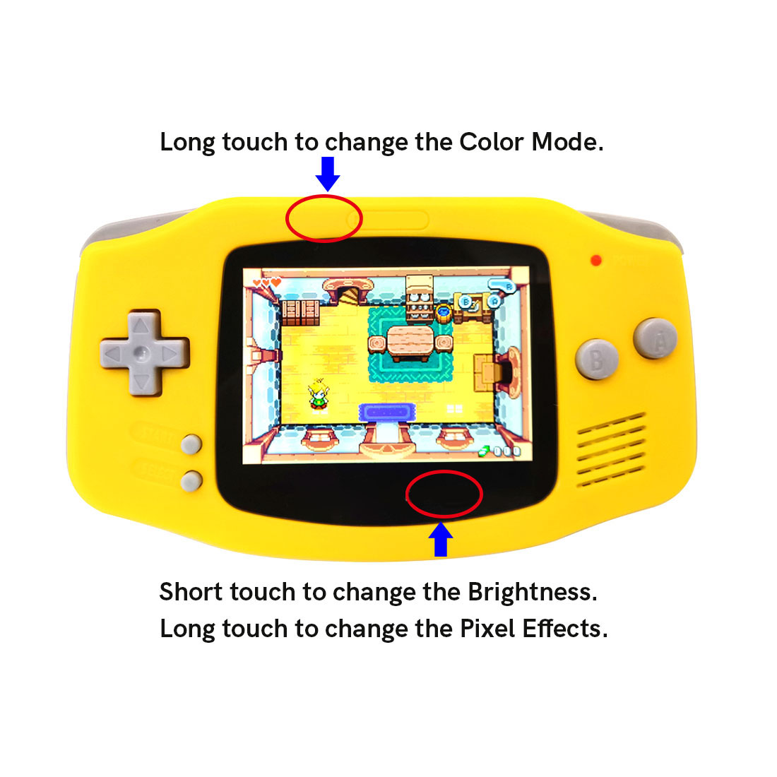 GBA-ビデオゲームボーイアドバンスIPS v5ラミネートLCDバックライト