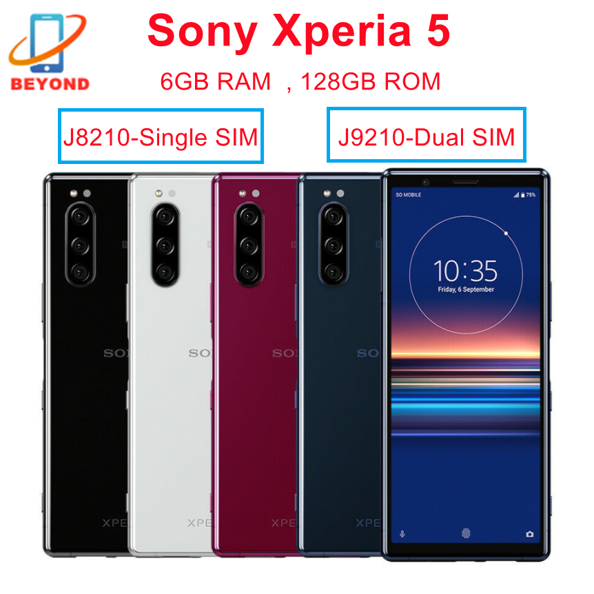 Sony Xperia 5 Single SIM J8210 Dual Sim J9210 Global Version 6GB