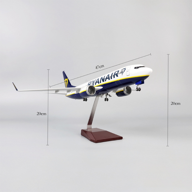 47CM Scale B737 Ryanair Airplane Model plane Toy Flying 737-8