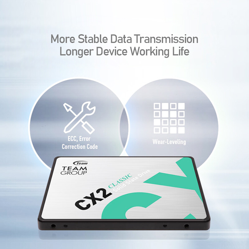 TeamGroup SSD CX2 256GB 512GB 1TB 2TB 2.5inch SATA III 3D NAND