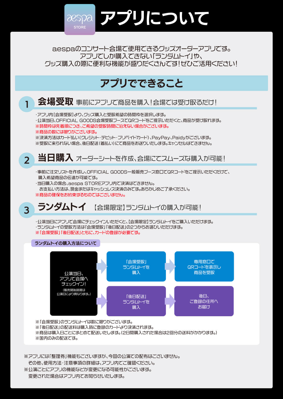 2024 aespa LIVE TOUR – SYNK : PARALLEL LINE – in JAPAN」グッズ販売
