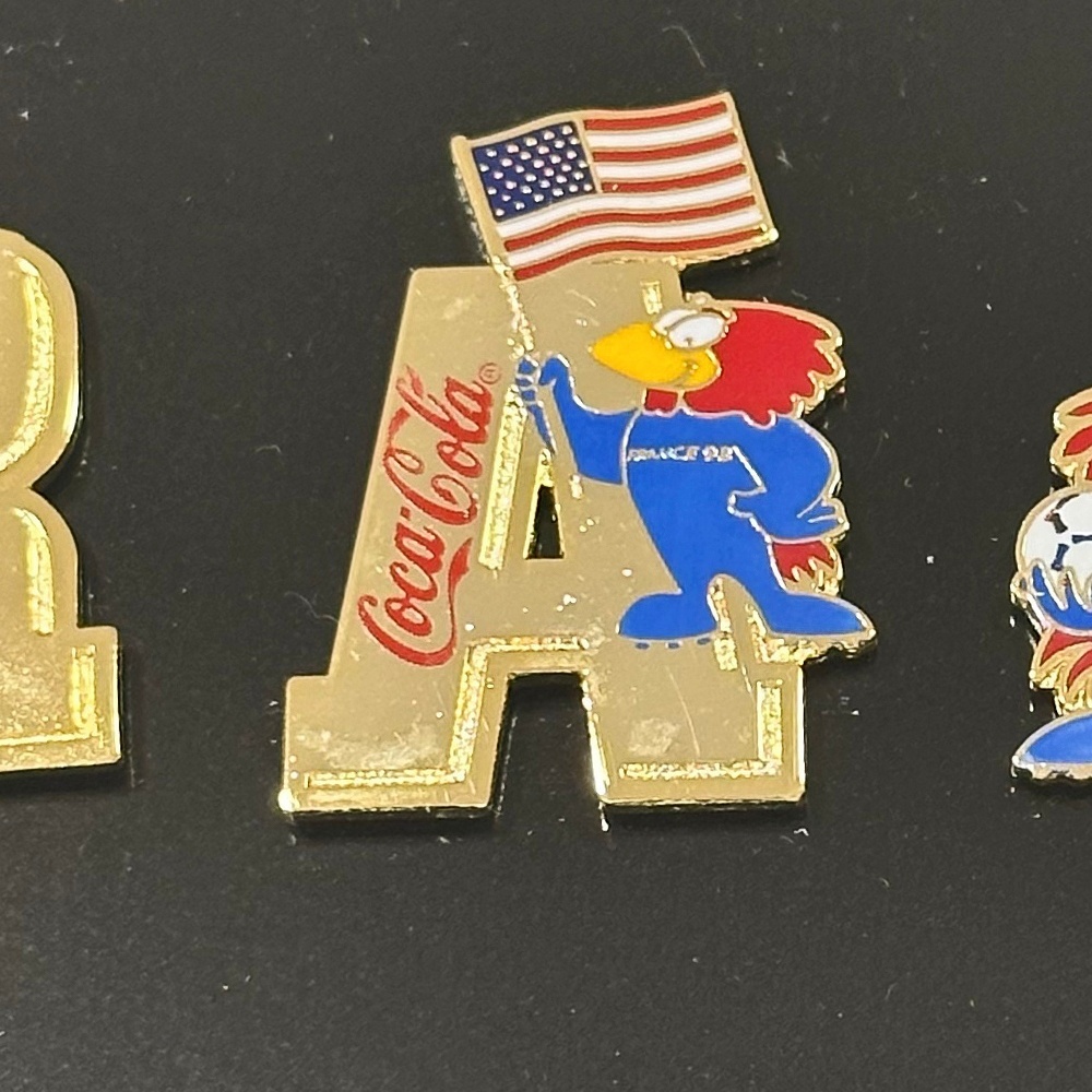 1998年 FIFA フランスワールドカップ コカ・コーラ ピンバッジ全7種
