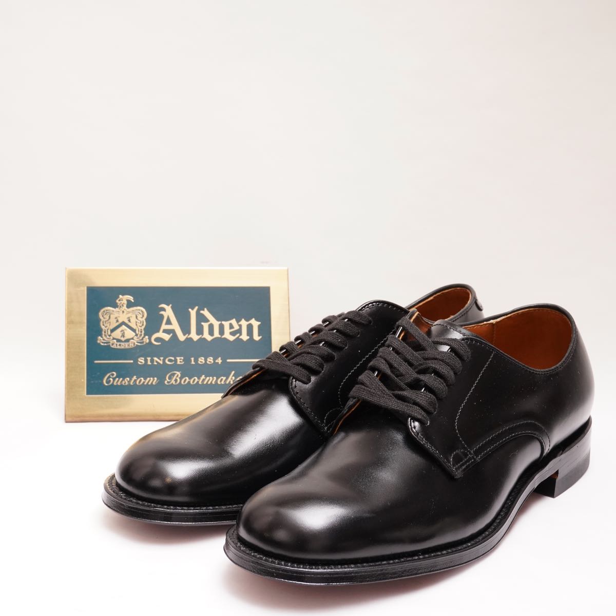 ALDEN オールデン #53711 8.5D ブラック カーフレザー プレーントゥ