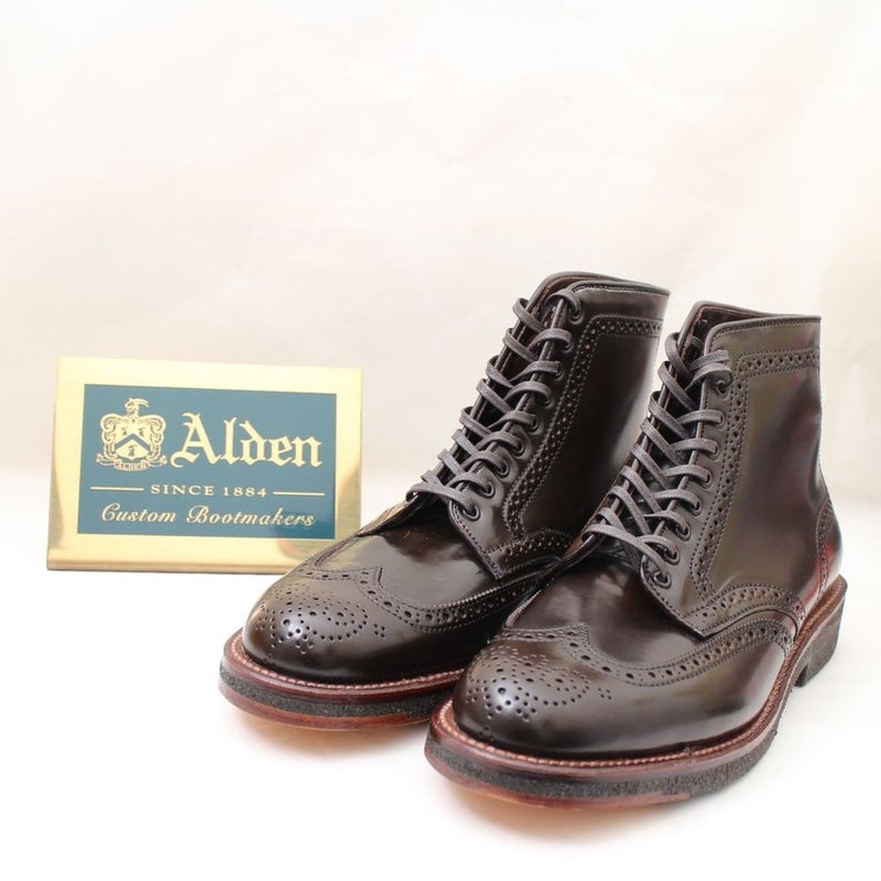 ALDEN オールデン #44667H 6E ウイングチップブーツ レアカラー シガー
