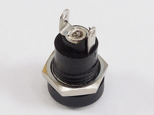 2.5mm標準DCジャック パネル取付用 MJ-15: ケーブル・コネクター 秋月