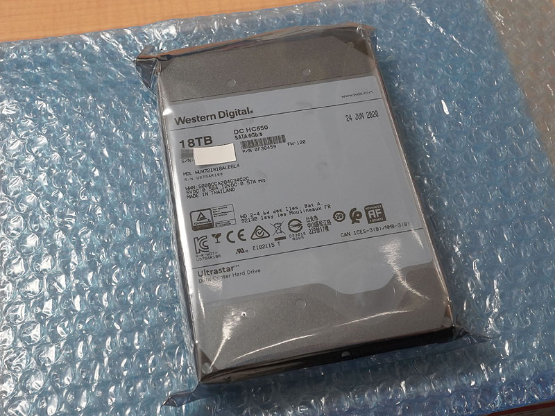 Ultrastar DC HC550」の18TBが発売、WDのデータセンター向けHDD