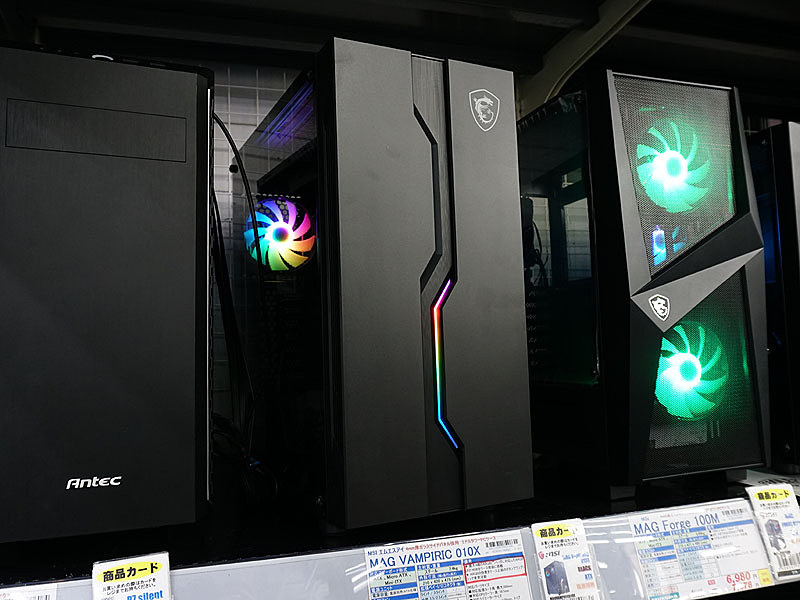 MSIのミドルタワー「MAG VAMPIRIC 010X」が入荷、ARGB LEDハブ搭載