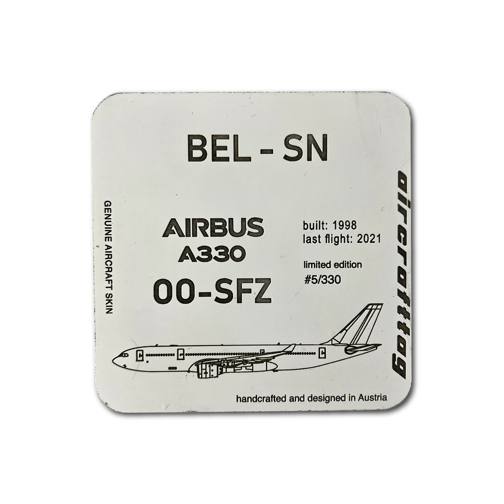 Coaster - Airbus A330 - OO-SFZ - Brussels Airlines – Aircrafttag