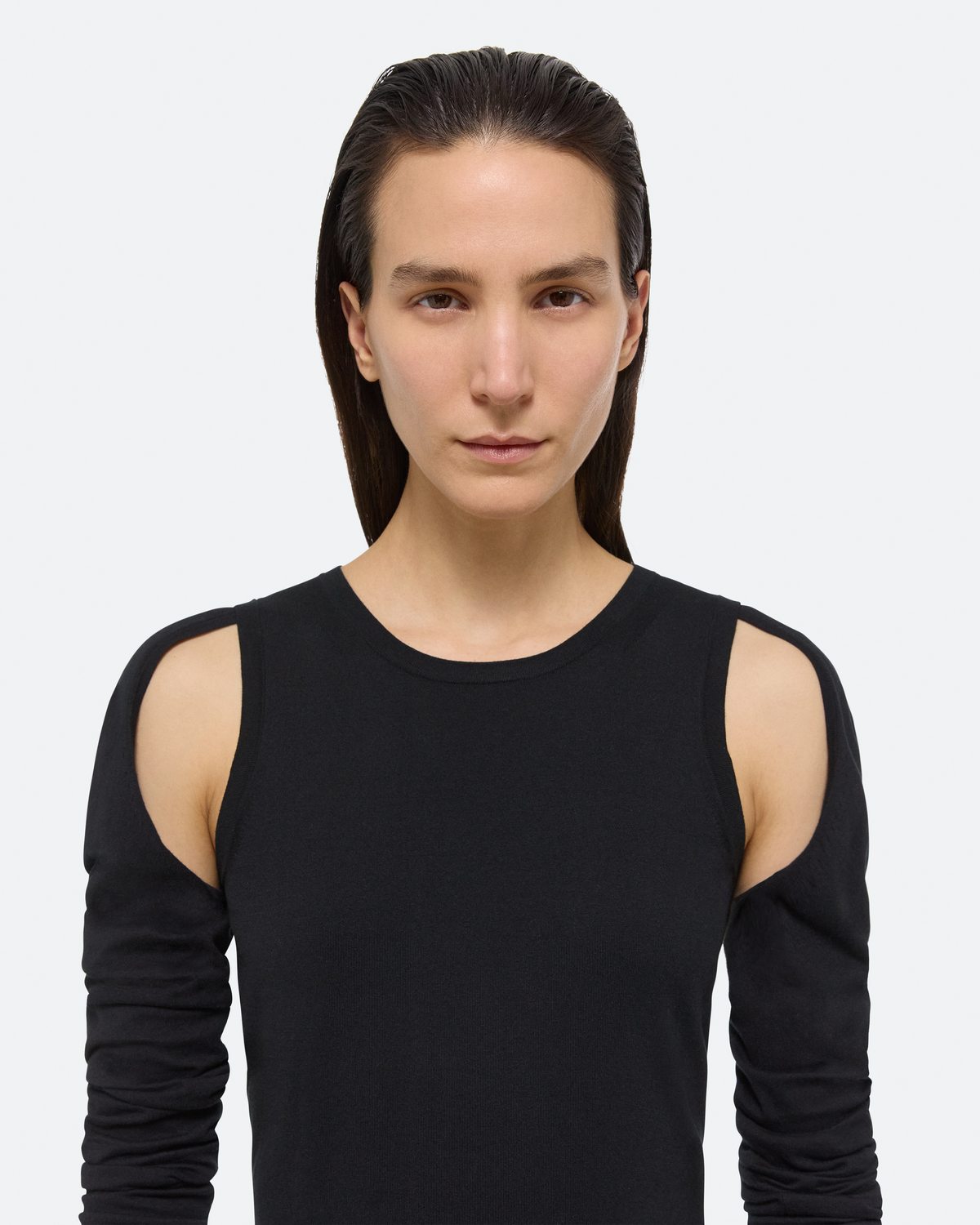Helmut Lang Cut-Out Cotton Sweater | HELMUTLANG.COM