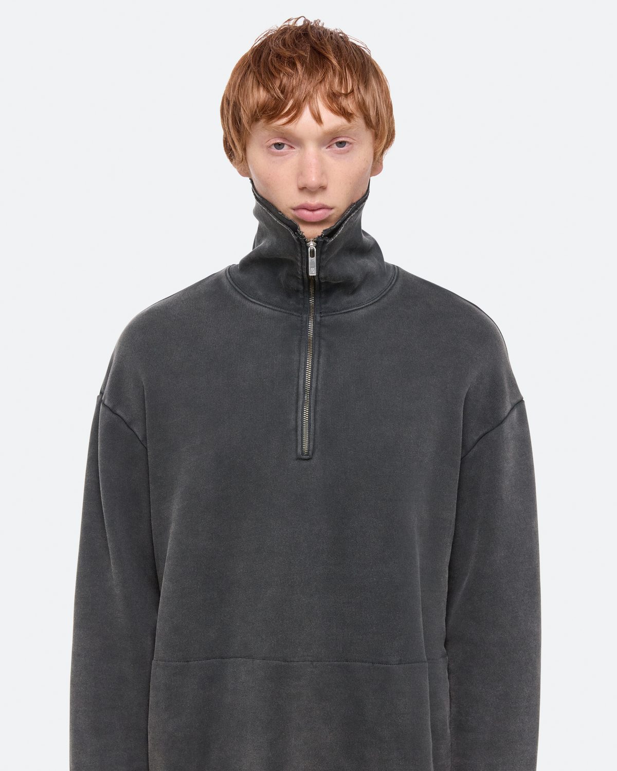Helmut Lang Garment-Dyed Upstate Quarter Zip | HELMUTLANG.COM