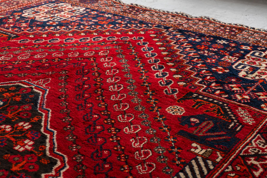 イラン産 1980年代 ペルシャ絨毯】トライバルラグ-ヴィンテージラグ