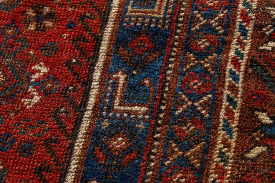 イラン産 1930年代 トライバルラグ】ペルシャ絨毯-ヴィンテージラグ