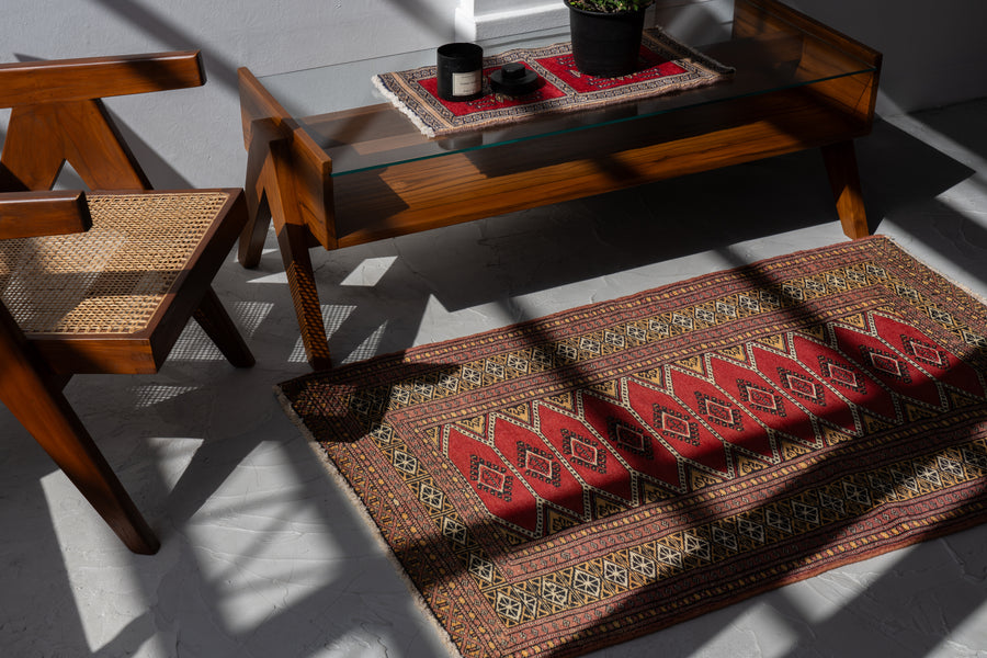 パキスタン産 1980年代 手織り絨毯】パキスタンラグ-ヴィンテージラグ