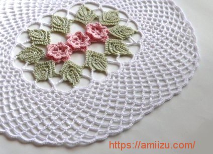 楕円形のレース編みドイリー作品一覧 - あみーず