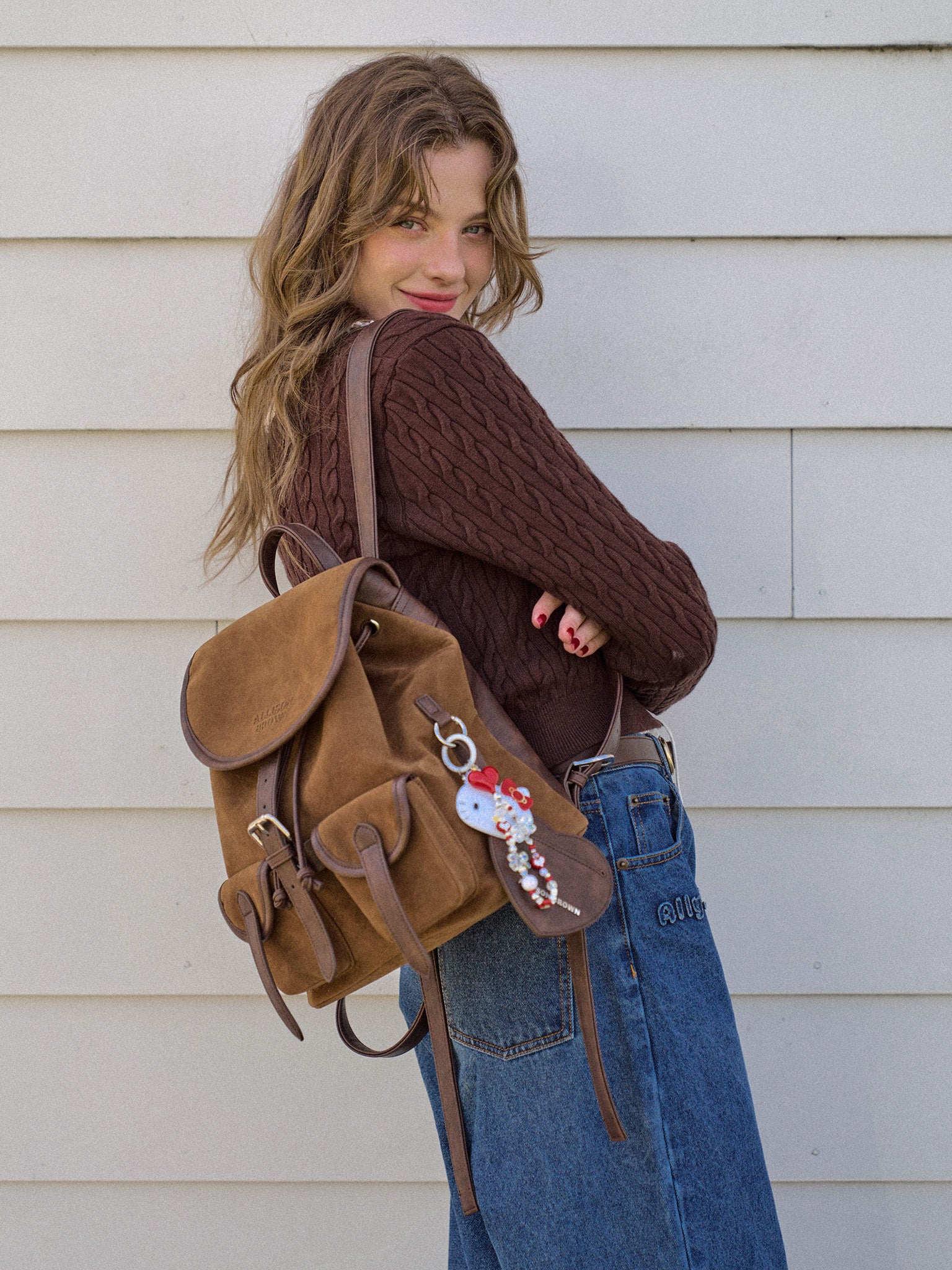 Brownie Suede Backpack – ALLISON BROWN