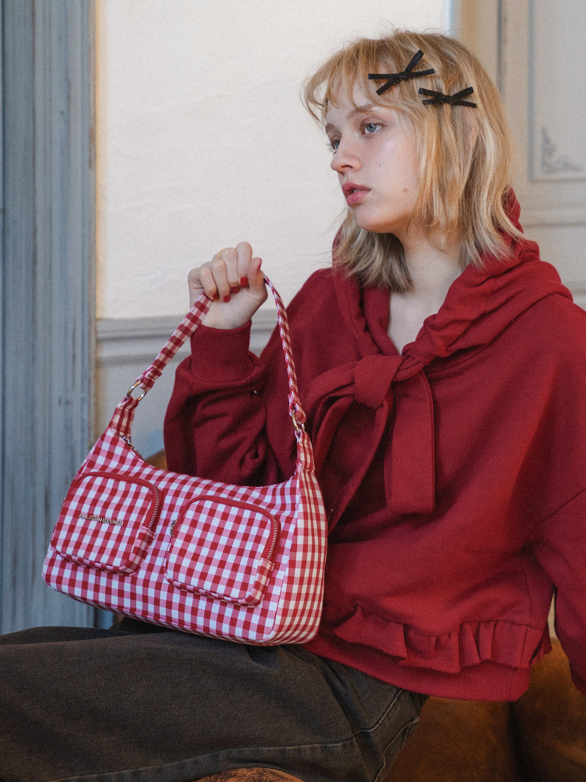 Everyday Ginghamcheck Shoulder Bag – ALLISON BROWN