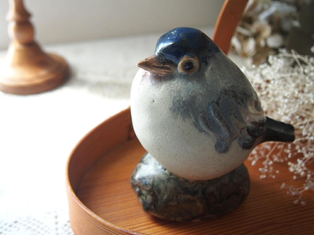 北欧ヴィンテージ Gunnar Hansson 陶器の鳥の置物 /フィギュア