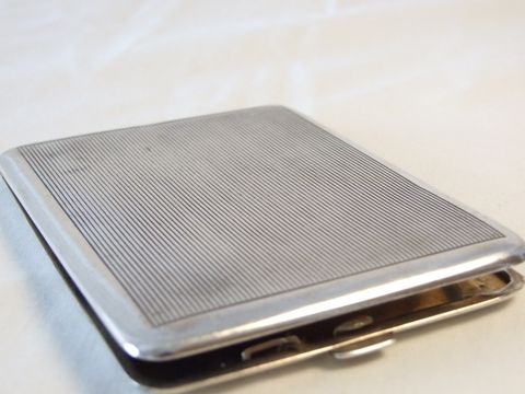 銀製アンティーク煙草ケース（シガレットケース、アールデコ）