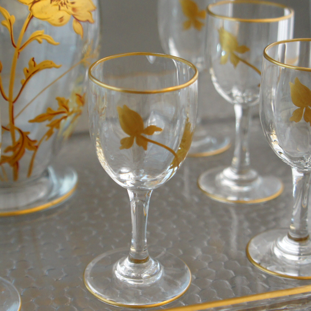 オールド・バカラ 博物館級 1878年 金彩エナメル彩 30cm 大型 花瓶