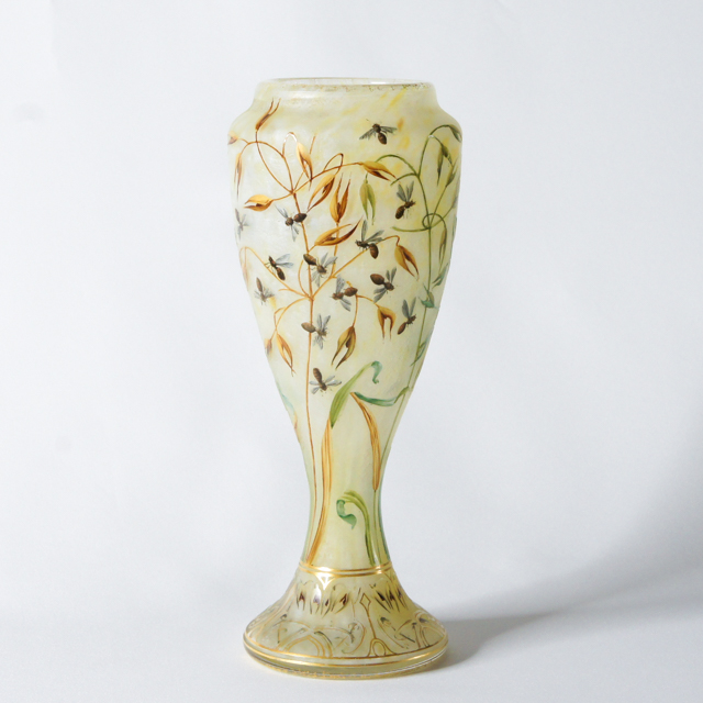 ドーム・ナンシー「蜂に燕麦文花瓶」《アンティックかとう》