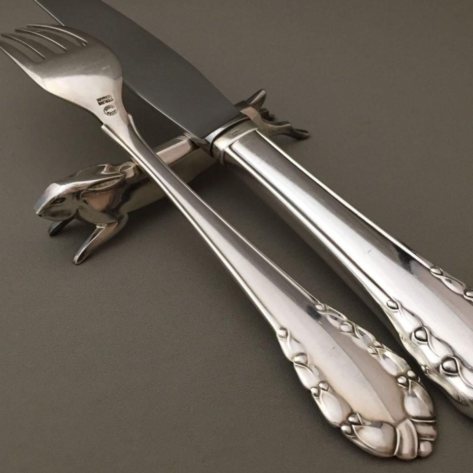 ジョージ・ジェンセン「“Rose” ディナーフォーク&ナイフ セット