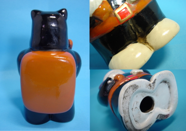 希少☆のらくろくん 二等兵 陶器製 人形 12．5cm 225g 当時物