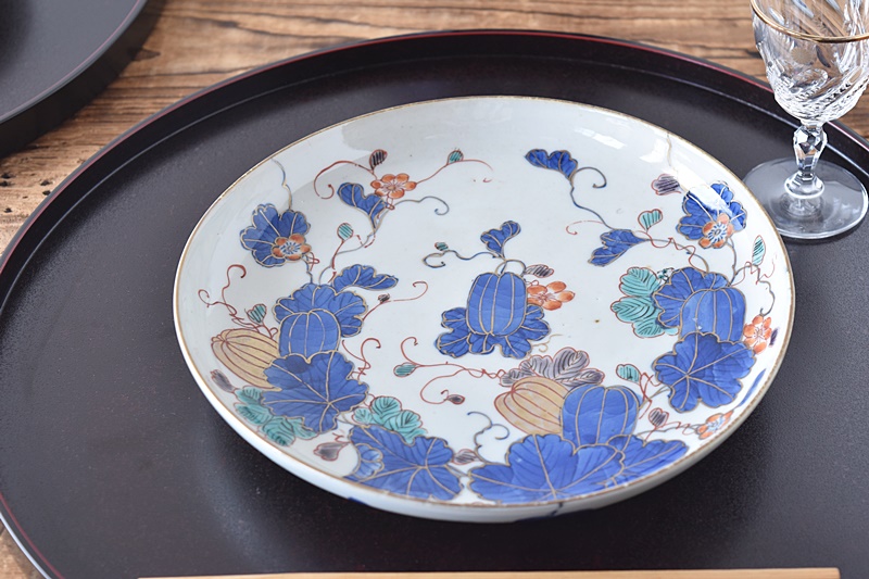 皿□孔雀紋 呉須染付 花唐草 中国 明～清 広東・福建省 古玩 唐物