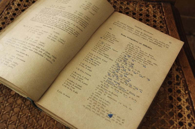 アンティーク本 古書 洋書 フランス語 教科書 20200422 【Antiques