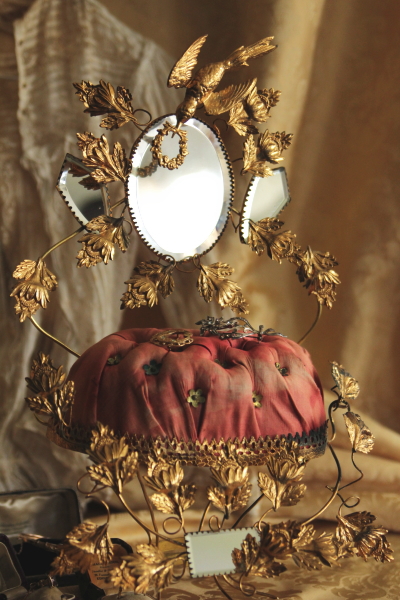 アンティークグローブドマリエ 小鳥 フランス アンティークストリュフ