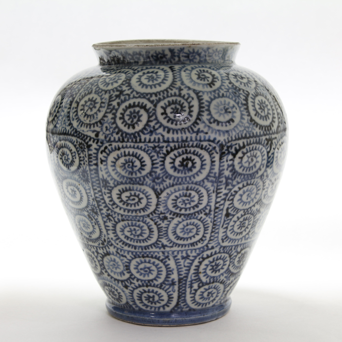 伊万里 瀬戸 色絵 線描き捻り紋の図 油壷 E420AS-fbkq 伊万里 瀬戸