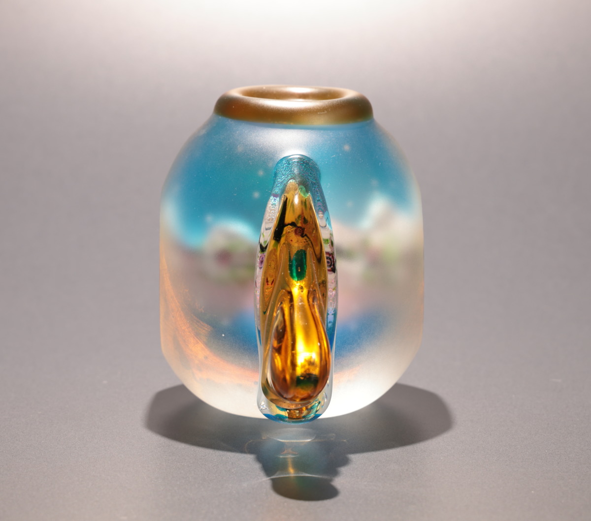 黒木国昭作 プラチナ象嵌「光琳」花器 - 古好屋