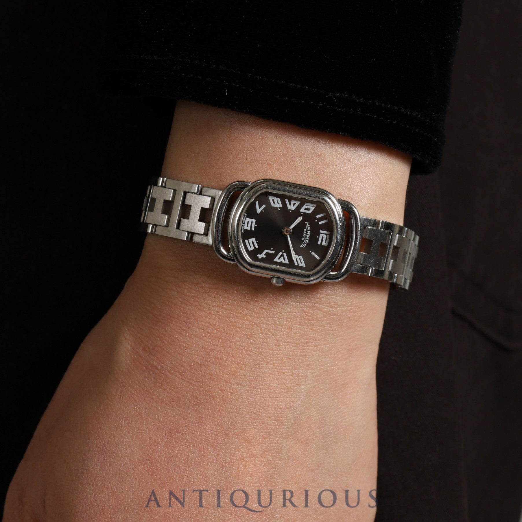 エルメス ラリー RA1.210 クォーツ Cal.976.001 SS グレーアラビア文字